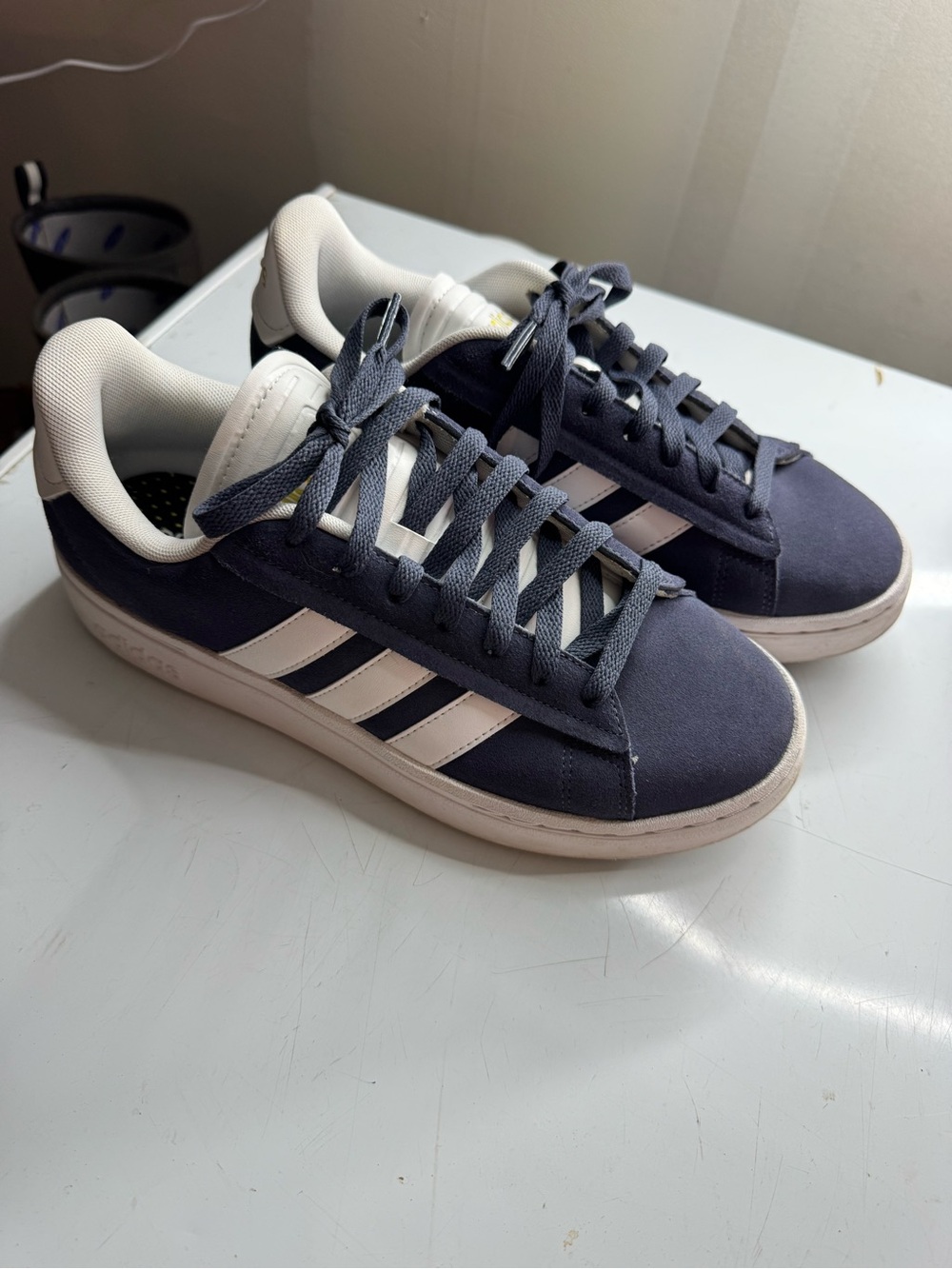 Adidas womens Navy and White Casual Sneakers